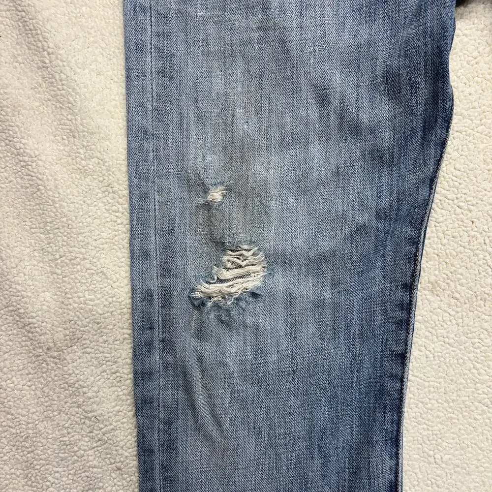 Levi's 501 Jeans Mens 32 x 36 Distressed Denim Button Fly Straight Leg Casual
